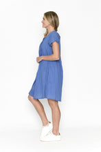 Load image into Gallery viewer, Taylor Dress Cap Sleeve - Blue