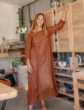 Load image into Gallery viewer, Mykines Maxi Dress - Net Rust