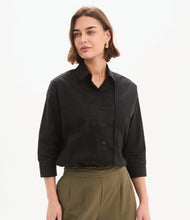 Load image into Gallery viewer, Panel Front Bind Shirt - Black