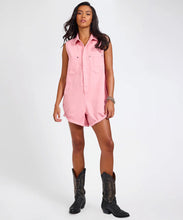 Load image into Gallery viewer, Braxton Mini Utility Denim Jumpsuit - Prism Pink