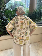 Load image into Gallery viewer, Tropical Linen Blend Blouse