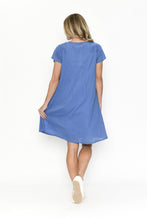 Load image into Gallery viewer, Taylor Dress Cap Sleeve - Blue