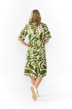 Load image into Gallery viewer, Yvonne Dress Round Neck - Tribal Mark Olive