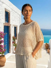 Load image into Gallery viewer, Luxe Mesh Knit Top – Latte