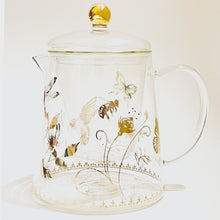 Load image into Gallery viewer, Lyndal. T Glass Teapot Garden Theme 800ml