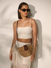 Load image into Gallery viewer, Marielle Straw Half Moon Bag