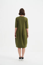 Load image into Gallery viewer, Diagonal Seam Winter Dress - Khaki