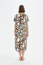 Load image into Gallery viewer, Panel Print Dress - Caramel Swirl Print