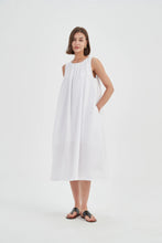 Load image into Gallery viewer, Pleat Neck Dress - White