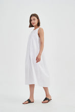 Load image into Gallery viewer, Pleat Neck Dress - White