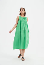 Load image into Gallery viewer, Pleat Neck Dress - Cactus Green