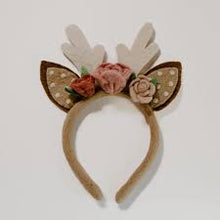 Load image into Gallery viewer, Reindeer Headhand with Flowers