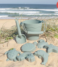 Load image into Gallery viewer, Silicone 8pc Bucket & Spade Set - Sage