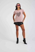 Load image into Gallery viewer, Animal Heart Tee - Tea Rose