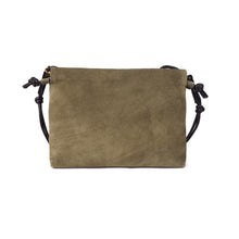 Load image into Gallery viewer, Gracie -Suede Drawstring Bag - Dark Olive