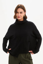 Load image into Gallery viewer, Roll Hem Pocket Knit - Black