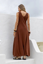 Load image into Gallery viewer, Cotton Knit Maxi Dress - Chocolate