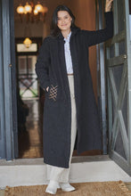 Load image into Gallery viewer, The Maestro Boucle Coat - Blk with Brwn leather detailing