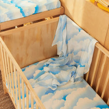 Load image into Gallery viewer, Banabae Organic Cotton Fitted Cot Sheet - Head In The Clouds