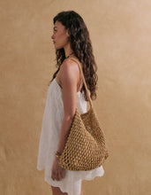 Load image into Gallery viewer, Marcie Knotted Net Shoulder Bag - Tan