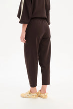 Load image into Gallery viewer, Barrel Leg Lounge Pant - Chocolate/Cream Stripe