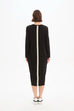 Load image into Gallery viewer, Stripe back Ovid Dress - Black/Cream
