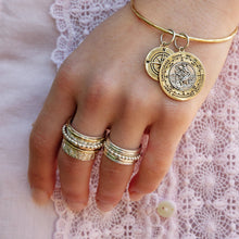 Load image into Gallery viewer, Intentions meditation spinning ring silver