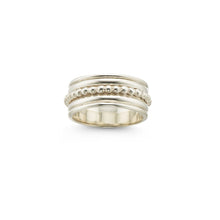 Load image into Gallery viewer, Intentions meditation spinning ring silver