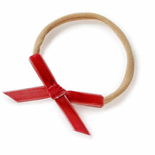Load image into Gallery viewer, Red Velvet Bow Headband   Snuggle Hunny
