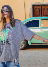 Load image into Gallery viewer, Mexican Fiesta Oversized Tee - Charcoal Marle
