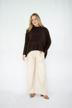 Load image into Gallery viewer, Wool Mix Turtle Neck Fria Jumper – Chocolate

