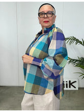 Load image into Gallery viewer, Blue &amp; Green Check Long Sleeve Shirt - OSFA
