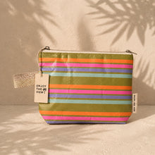 Load image into Gallery viewer, Stripe Retro  Small Zip Waterproof Pouch
