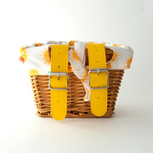 Load image into Gallery viewer, Beep Kids Wicker Bike &amp; Scooter Basket with Cute Sunshine Liner
