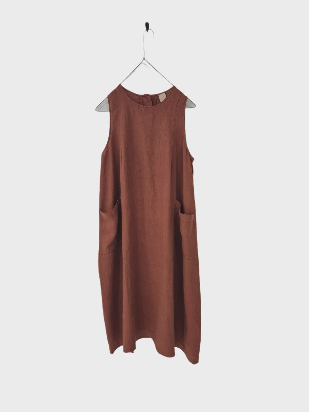 Remy Linen Dress - Rust