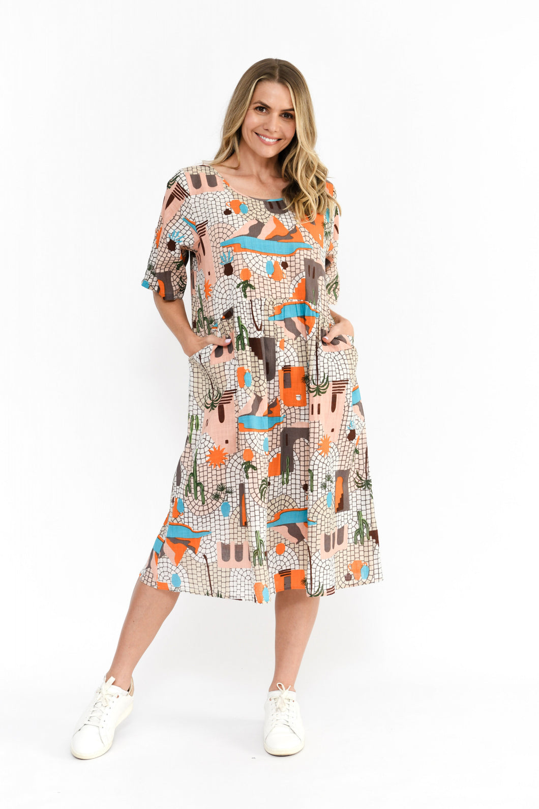 Yvonne Dress Round Neck - Greece 1