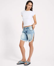 Load image into Gallery viewer, Frankie&#39;s Low Waist Long Length Denim Shorts - Sunset Blue  Oneteaspoon
