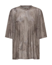 Load image into Gallery viewer, Mesh Striped Oversized Kobe Tee - Grey Zebra
