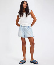 Load image into Gallery viewer, Funks High Waist Elasticated Flippy Denim Shorts - Blue Latte
