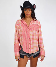 Load image into Gallery viewer, Flannel  Checked Cotton Muslin Shirt - Pink
