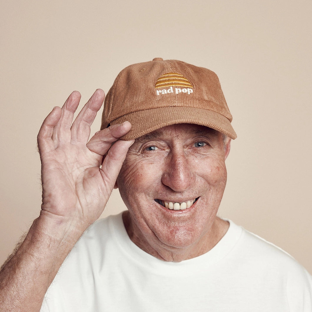 Rad Pop Cord Baseball Cap - Tan