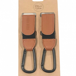 Leather Pram Hooks - Tan