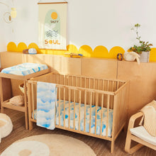 Load image into Gallery viewer, Banabae Organic Cotton Fitted Cot Sheet - Head In The Clouds

