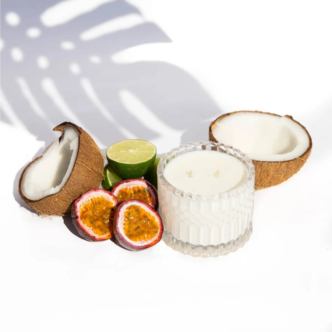 Candle  Crystal Quartz - Coconut, Lime + Passionfruit