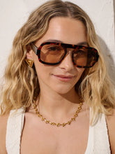 Load image into Gallery viewer, Retro Aviator Sunglasses - Dark Tort
