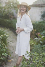 Load image into Gallery viewer, Fundamental Linen Shirt Dress - White

