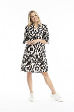 Load image into Gallery viewer, Maya V Neck Layer Dress -Bold Art Black
