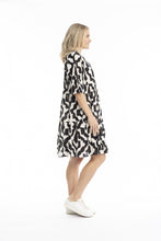 Load image into Gallery viewer, Maya V Neck Layer Dress -Bold Art Black
