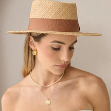 Load image into Gallery viewer, Island Ribbon Straw Boate Hat
