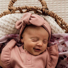 Load image into Gallery viewer, Rose Ribbed Topknot Organic Cotton Snuggle Hunny

